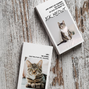 Funny Cat Pun Dating Affärskorts