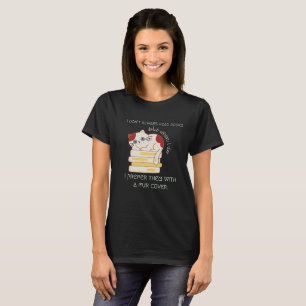 Funny Cat Pun för bokmaskar T Shirt