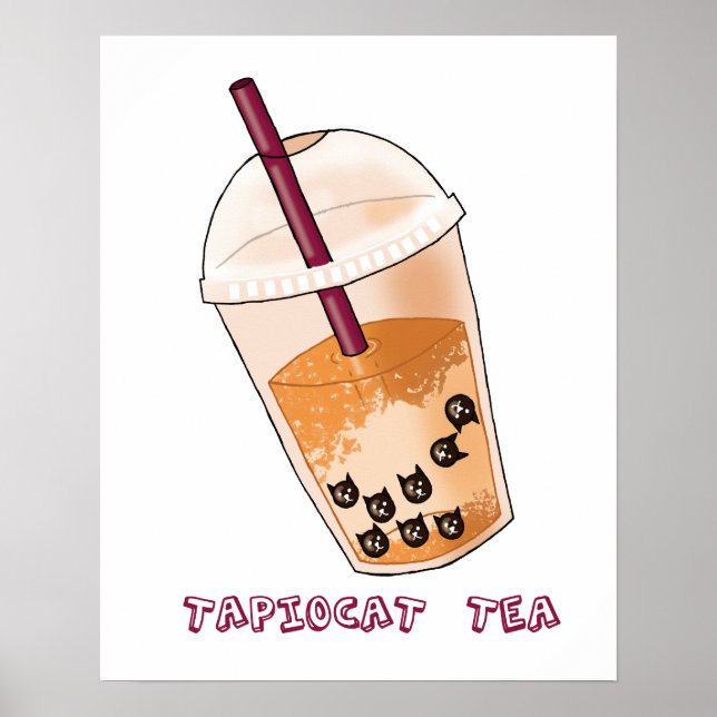 Funny Cat Pun Illustration Poster (Framsidan)