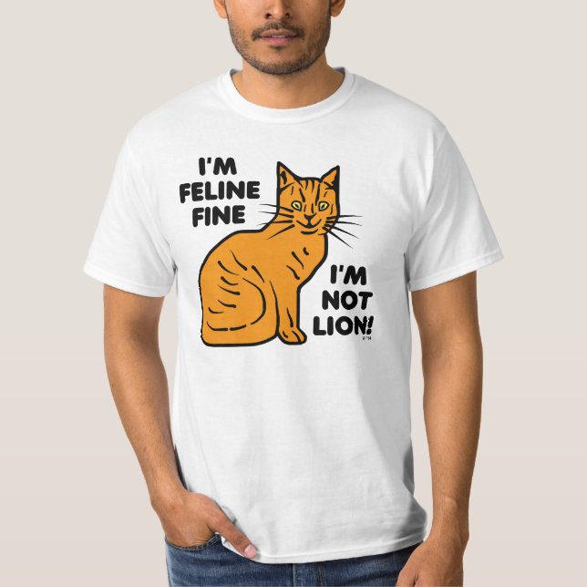 Funny Cat Pun Orange Kattdjur Bra Kattunge T-shirt (Framsida)
