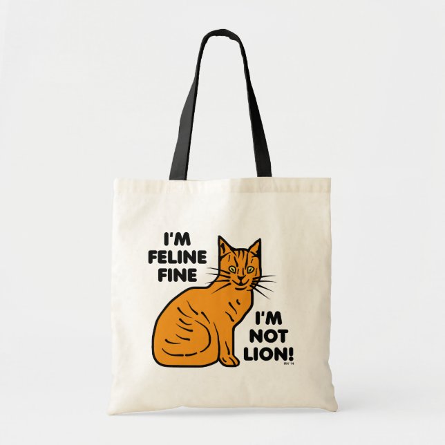 Funny Cat Pun Orange Kattdjur Bra Kattunge Tygkasse (Framsidan)