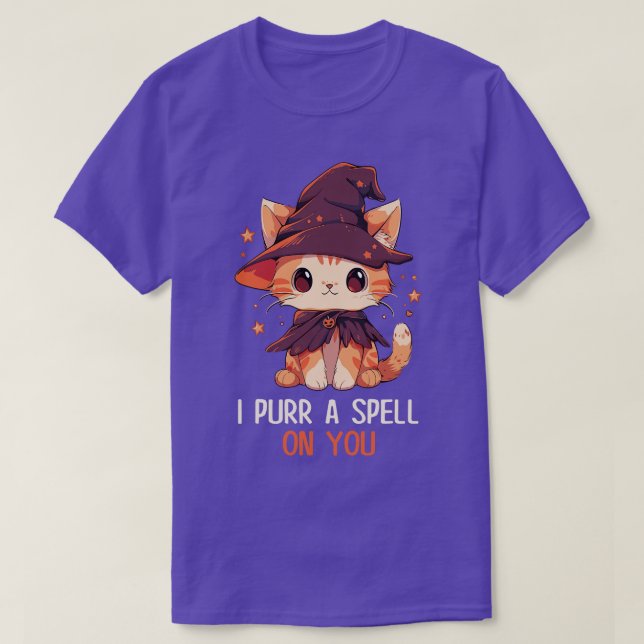 Funny Cat Pun Witch Spell Graphic Manar Kids Women T Shirt (Design framsida)