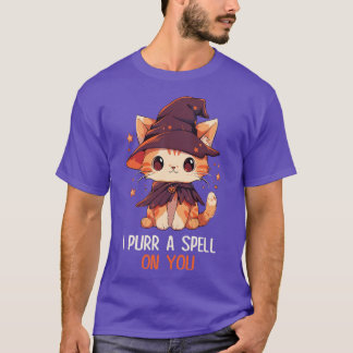 Funny Cat Pun Witch Spell Graphic Manar Kids Women T Shirt