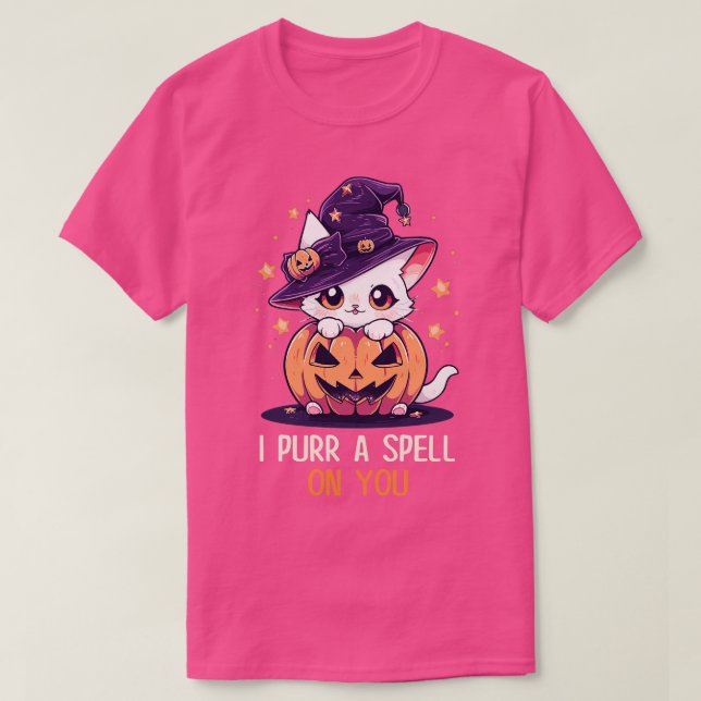 Funny Cat Pun Witch Spell Graphic Manar Kids Women T Shirt (Design framsida)