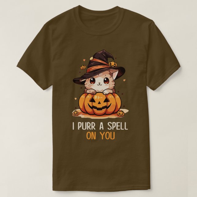 Funny Cat Pun Witch Spell Graphic Manar Kids Women T Shirt (Design framsida)