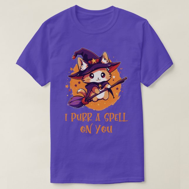 Funny Cat Pun Witch Spell Graphic Manar Kids Women T Shirt (Design framsida)