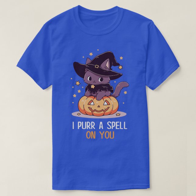 Funny Cat Pun Witch Spell Graphic Manar Kids Women T Shirt (Design framsida)