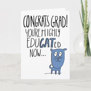 Funny Cat Puns Studenten-kort Kort