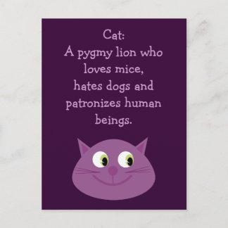 Funny Cat Quote Cute Anpassade Charity Vykort