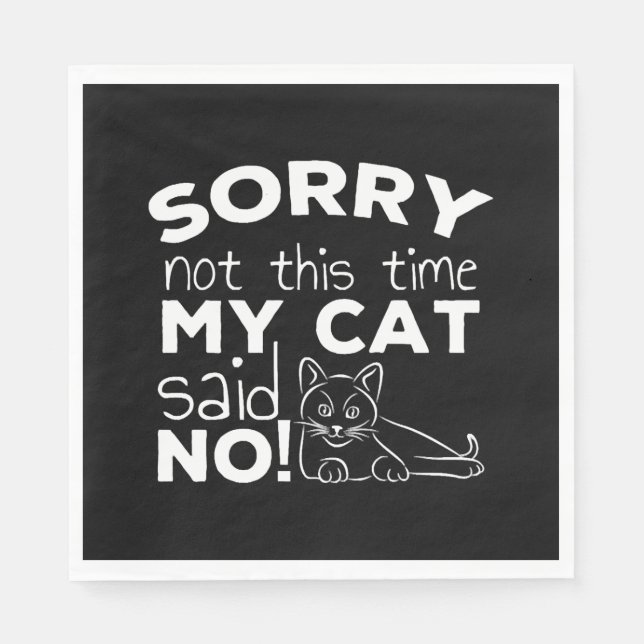 Funny Cat Quote Gift-katter Pappersservett (Framsidan)