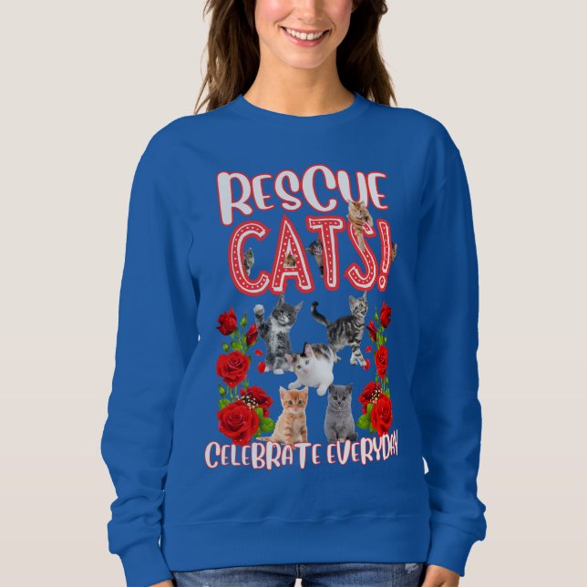 Funny Cat Rädding & Ro T Shirt (Framsida)