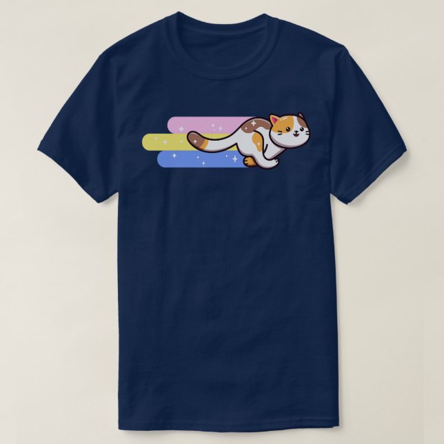 Funny Cat Rainbow Kawaii Kitten T Shirt (Design framsida)