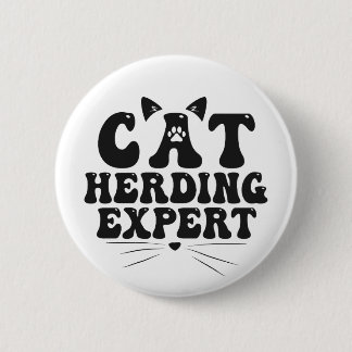 Funny Cat Samlare Expert humous Animal Cat Lover Knapp