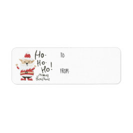 Funny Cat Santa jul Gift Stickers Returadress Etikett