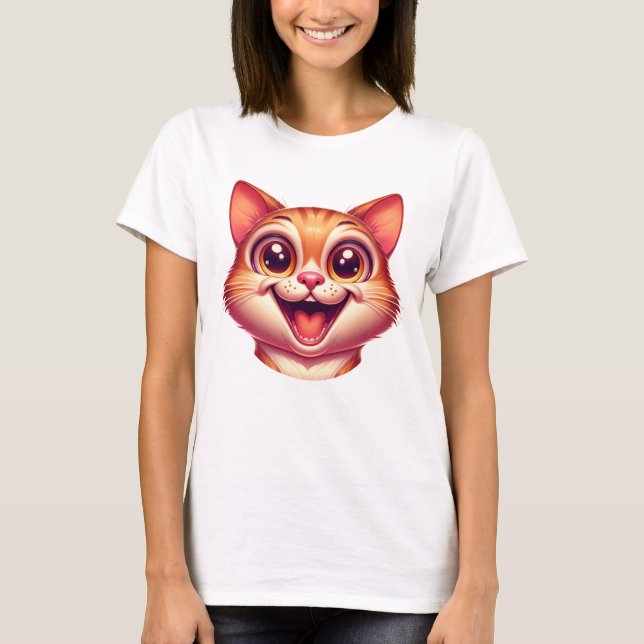 Funny Cat Selfie T Shirt (Framsida)