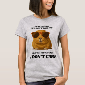 Funny Cat Shirt for Woman -  Sassy "I Don't Care" T Shirt