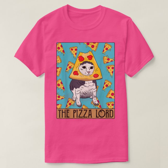 Funny Cat Shirt, Funny Pizza Cat Lovers  T Shirt (Design framsida)