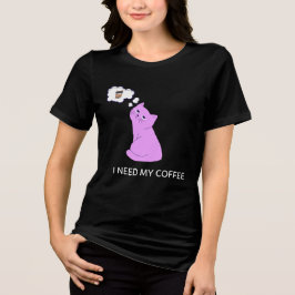 Funny Cat Shirt – I Need My Coffee Tee