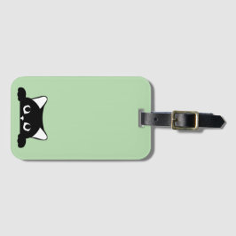 Funny Cat Silhouette Bagagebricka