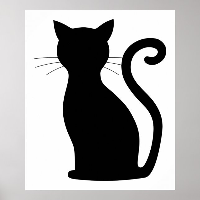 Funny Cat Silhouette Poster (Framsidan)