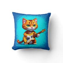 Funny Cat Spela Guitar