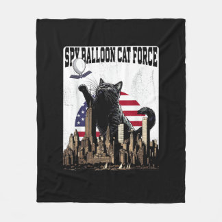 Funny Cat Spy Balloon Fleecefilt
