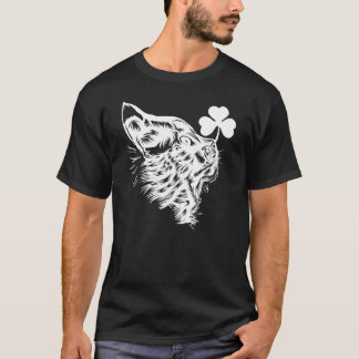 Funny Cat St patricks day Shamrock T Shirt