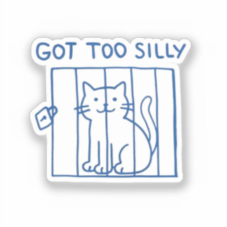 Funny Cat Sticker - Har till Fånig Jail Kattunge Klistermärken