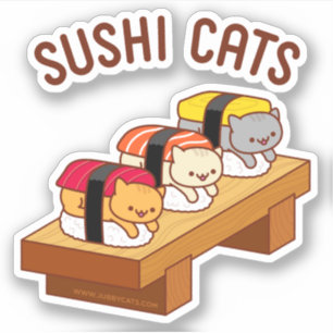 Funny Cat Sticker - SUSHI CATS Klistermärken