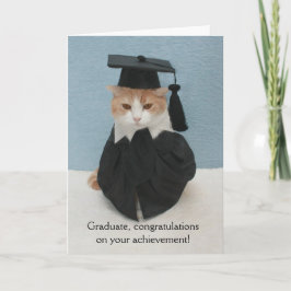 Funny Cat Studenten Kort