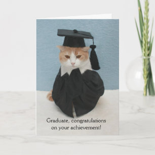 Funny Cat Studenten Kort