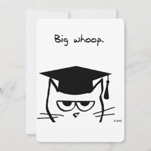 Funny Cat Studenten-meddelande eller Grad Party Inbjudningar