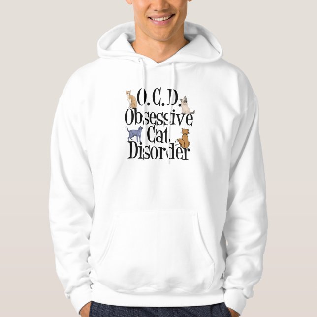 Funny Cat Sweatshirt Med Luva (Framsida)