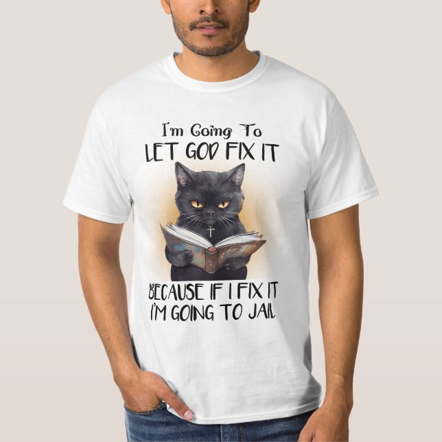 Funny Cat T-Shirt (Framsida)