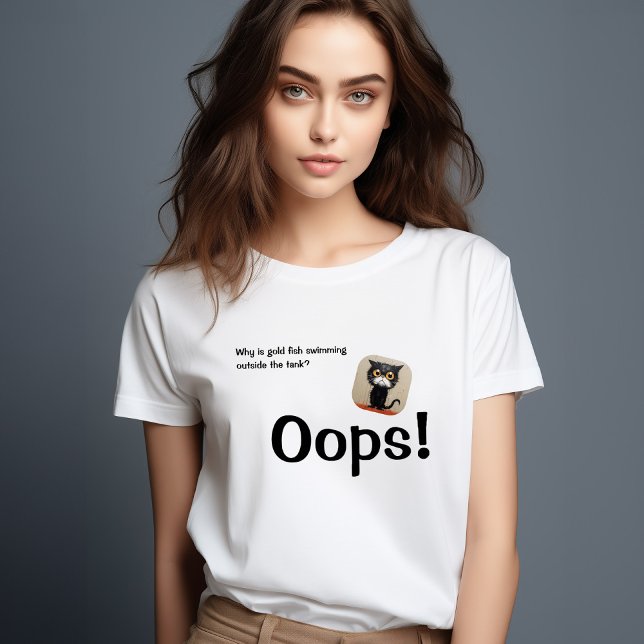 Funny Cat T-shirt | Cute Graphics T (Skapare uppladdad)