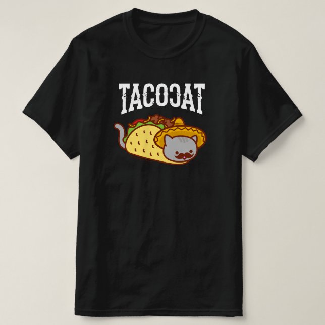 Funny Cat T-Shirt - Mexikanska TACO CAT (Design framsida)