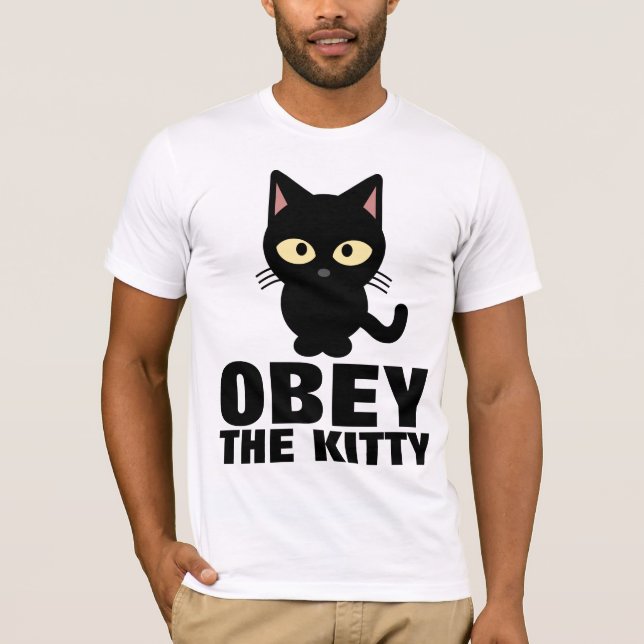 FUNNY CAT T-shirts, OBEY KATTUNGE T Shirt (Framsida)