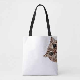 Funny Cat Tote Bag Tygkasse