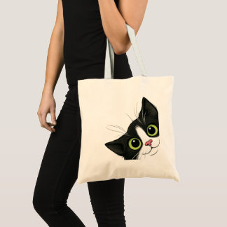 Funny Cat Tote Bag Tygkasse