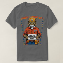 Funny Cat Union Member Labour Day från Kalifornien T Shirt