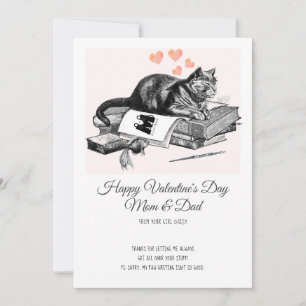 Funny Cat Valentine Julkort
