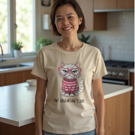 Funny Cat Valentine T Shirt