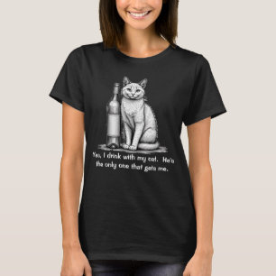 Funny Cat & Vin Women's T-Shirt