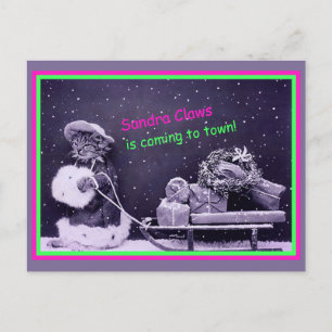 Funny Cat-Vintage Vykort