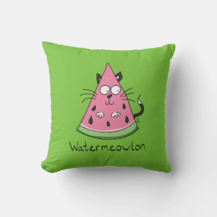 Funny Cat Watermelon Cute Kids Kudde
