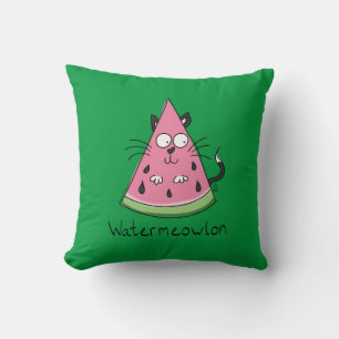 Funny Cat Watermelon Cute Kids Kudde
