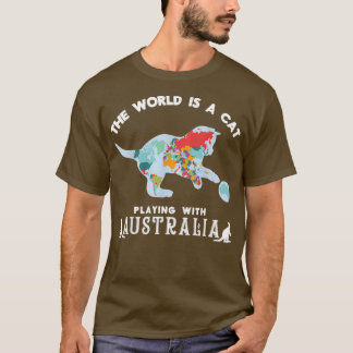 Funny Cat Wearing Sunglasses Spela upp fiolin T Shirt