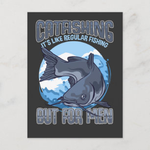 Funny Catfish Far Fishermen Humor Vykort