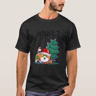 Funny Cats Älskare Shirt Cat Julgran Ljus T