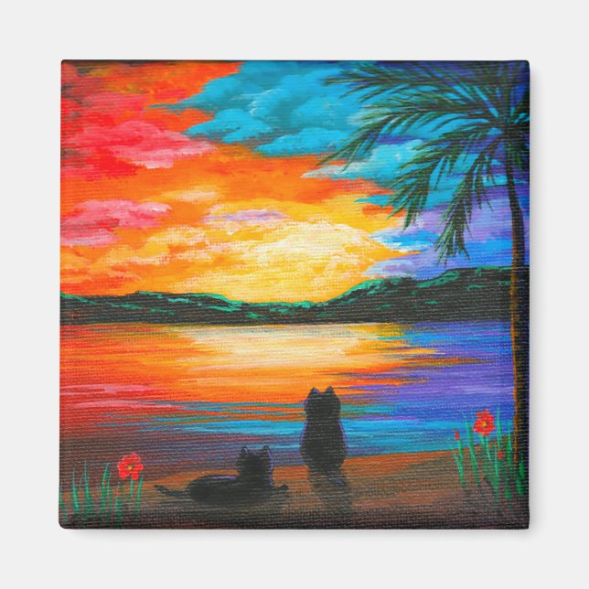 Funny Cats Creationarts Magnet (Framsidan)